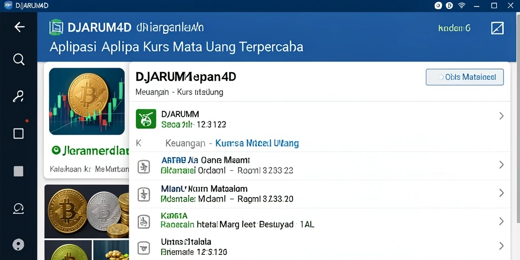 Antarmuka pengguna DJARUM4D menampilkan fungsi konversi mata uang yang sederhana.
