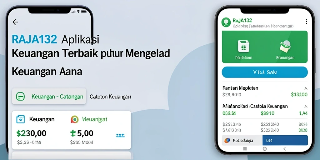 Antarmuka aplikasi RAJA132 untuk catatan keuangan yang intuitif dan mudah digunakan.