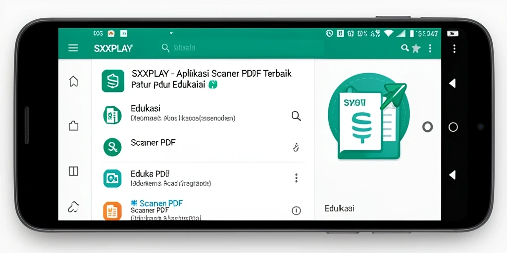 Antarmuka SXXPLAY menampilkan tools Scanner PDF yang canggih.