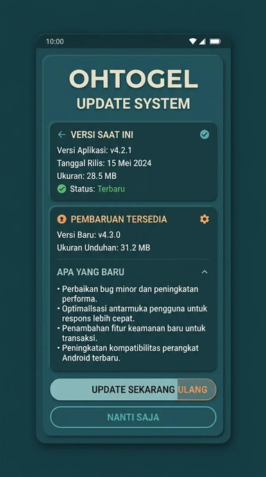 Tampilan riwayat versi ohtogel